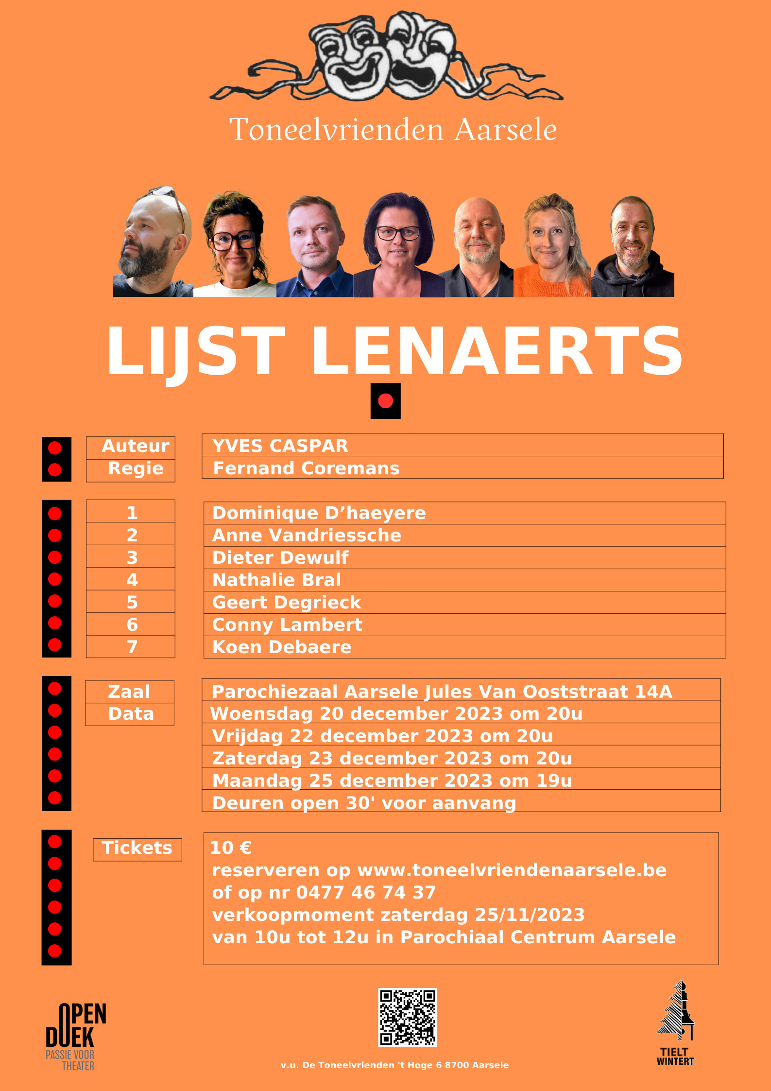 Affiche Lijst Lenaerts Toneelvrienden Aarsele